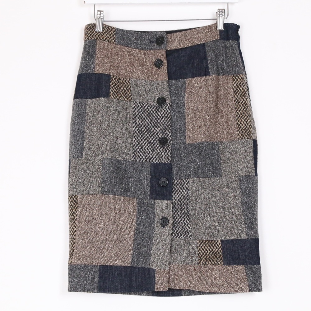 EUC Elizabeth and James Multi-Color Patchwork Skirt